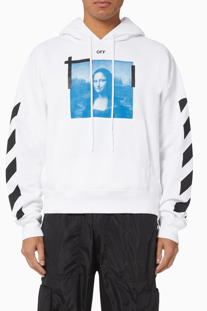 

Monalisa Oversized Cotton Hoodie, White