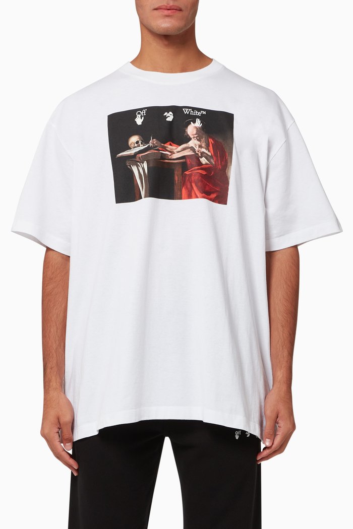 

Caravaggio Painting Oversized Cotton T-Shirt, White