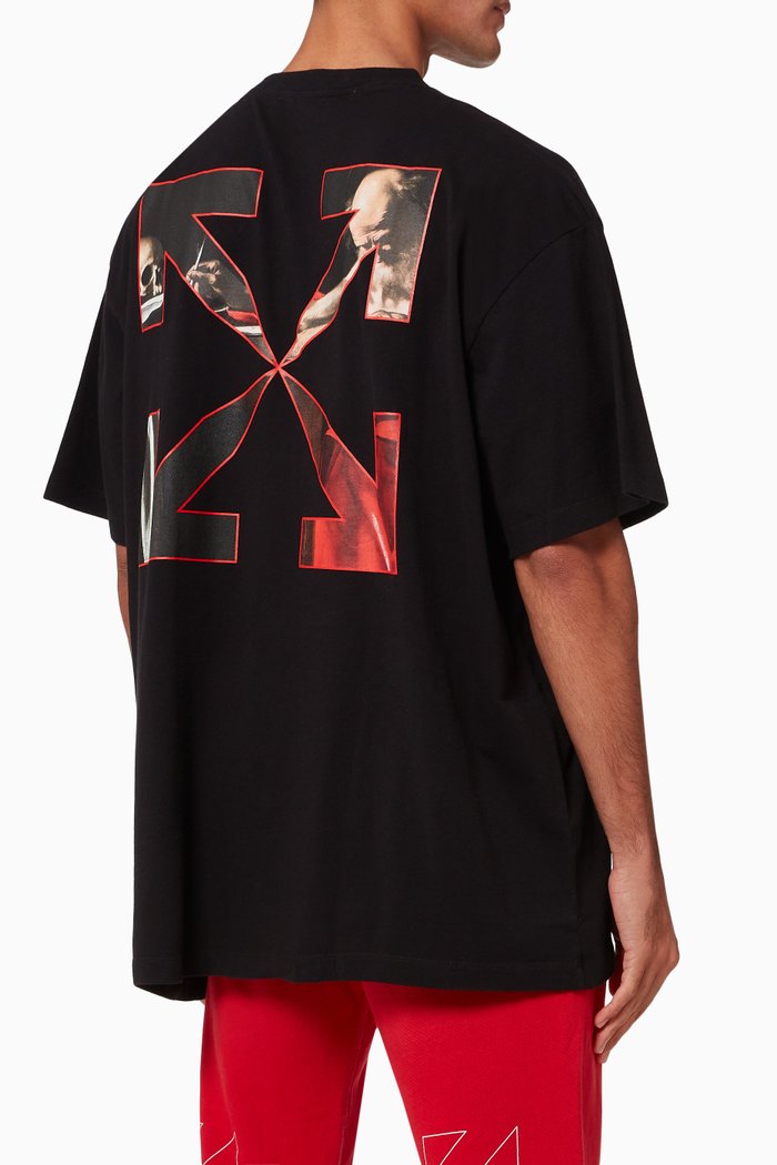 

Caravaggio Painting Oversized Cotton T-Shirt, Black
