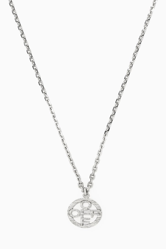

Textured OFF Logo Necklace in Brass, Silver