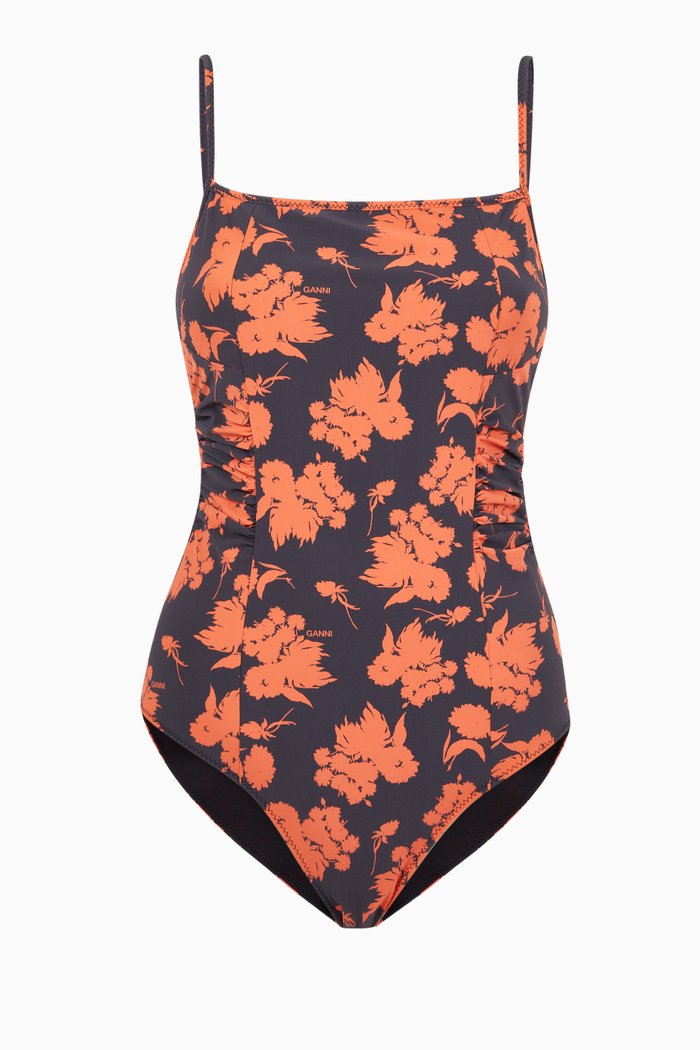 

Recycled Matte One-Piece Swimsuit, Orange