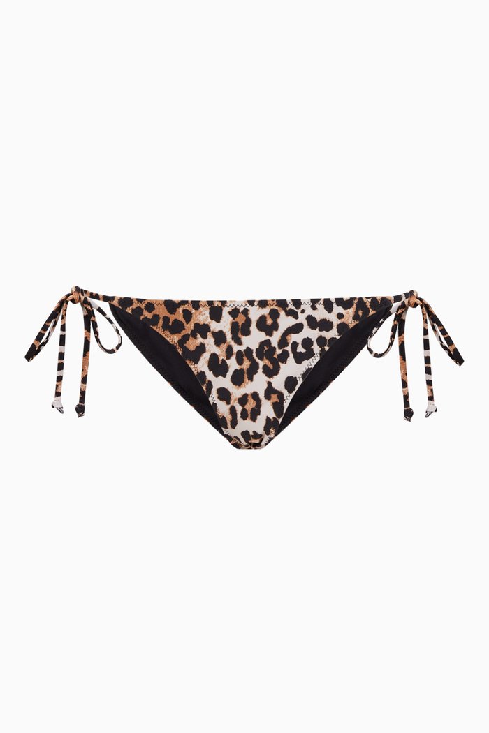 

Recycled Printed Bikini Bottom, Brown