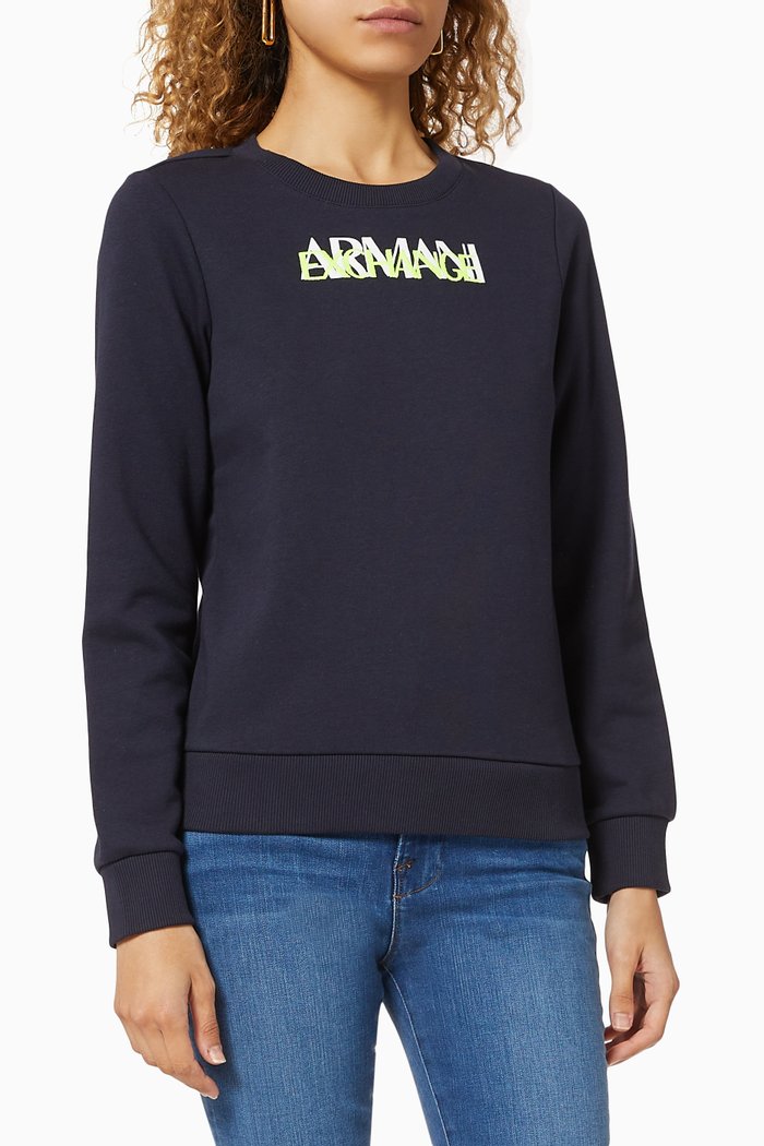 

Neon Logo Jersey Sweatshirt, Blue
