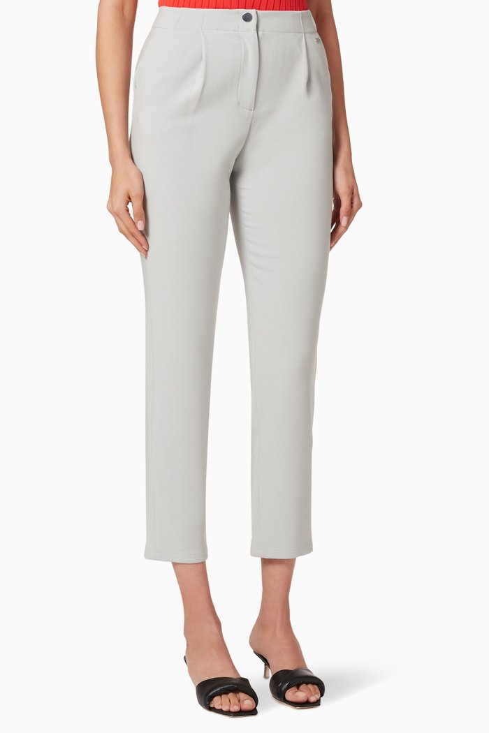 

Stretch Viscose Blend Cigarette Pants, Multicolour