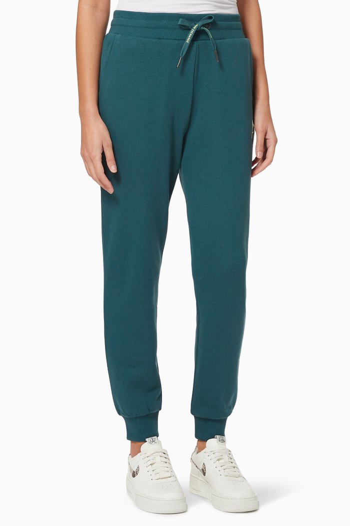 

Neon Logo Jersey Jogging Pants, Green