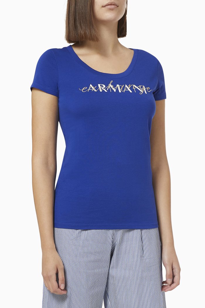 

Logo T-shirt in Cotton, Blue