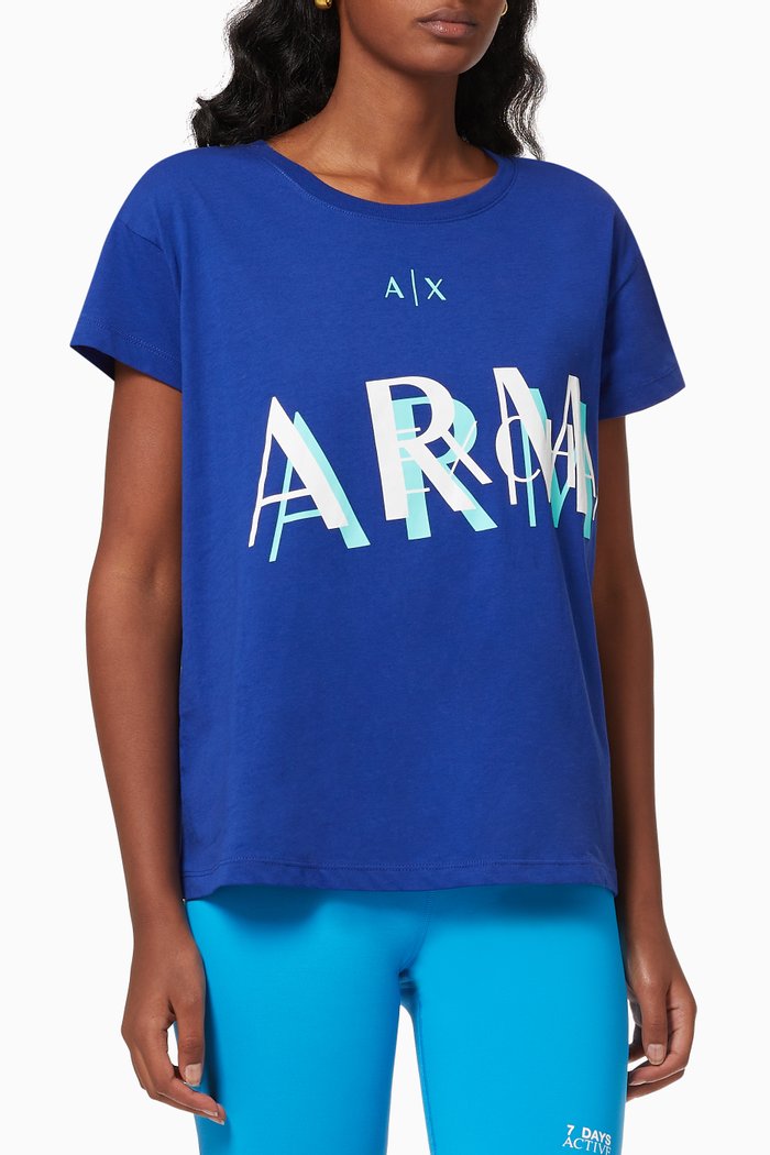 

AX Logo Jersey T-shirt, Blue