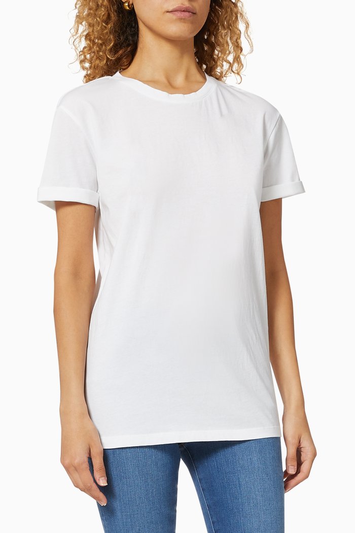 

Cut Out Logo Cotton T-shirt, White