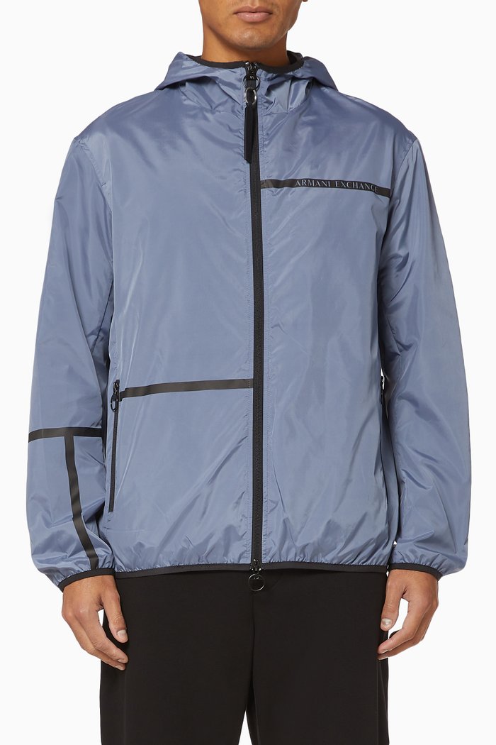 

Tape Logo Nylon Lightweight Jacket, Grey