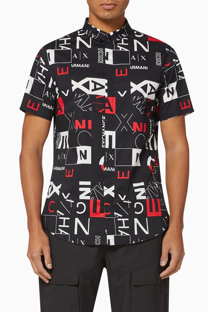 

Logo Stretch Cotton Poplin Shirt, Multicolour