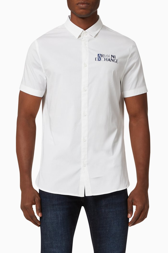 

Logo Shirt in Recycled Cotton, White