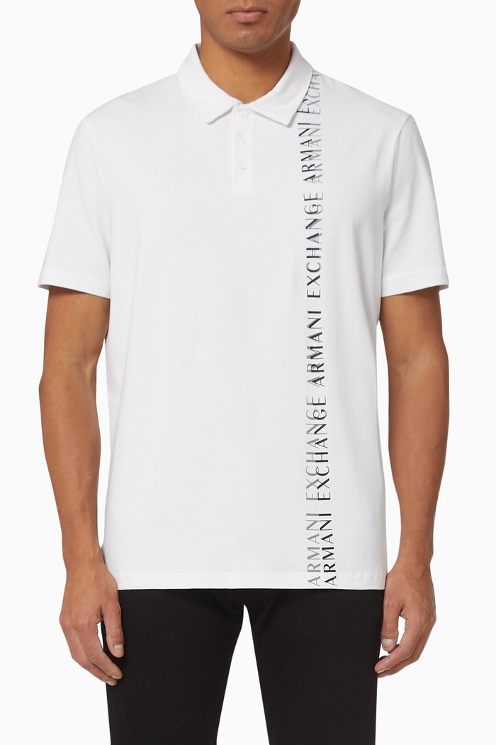 

Vertical Logo Polo T-shirt, White