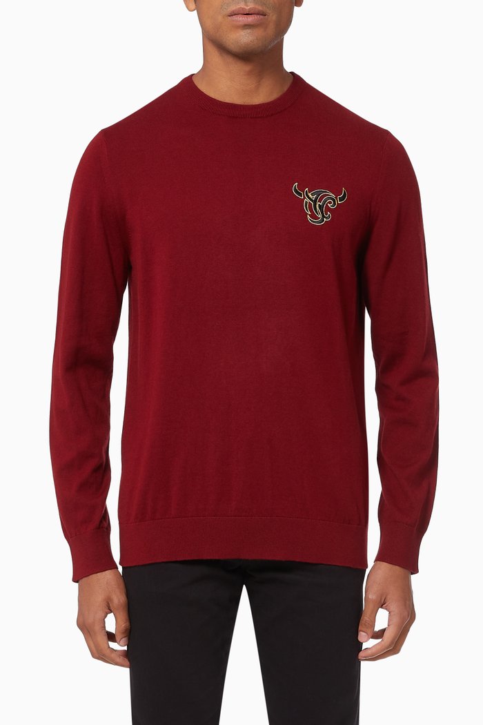 

Chinese New Year Cotton Cashmere Pullover, Red