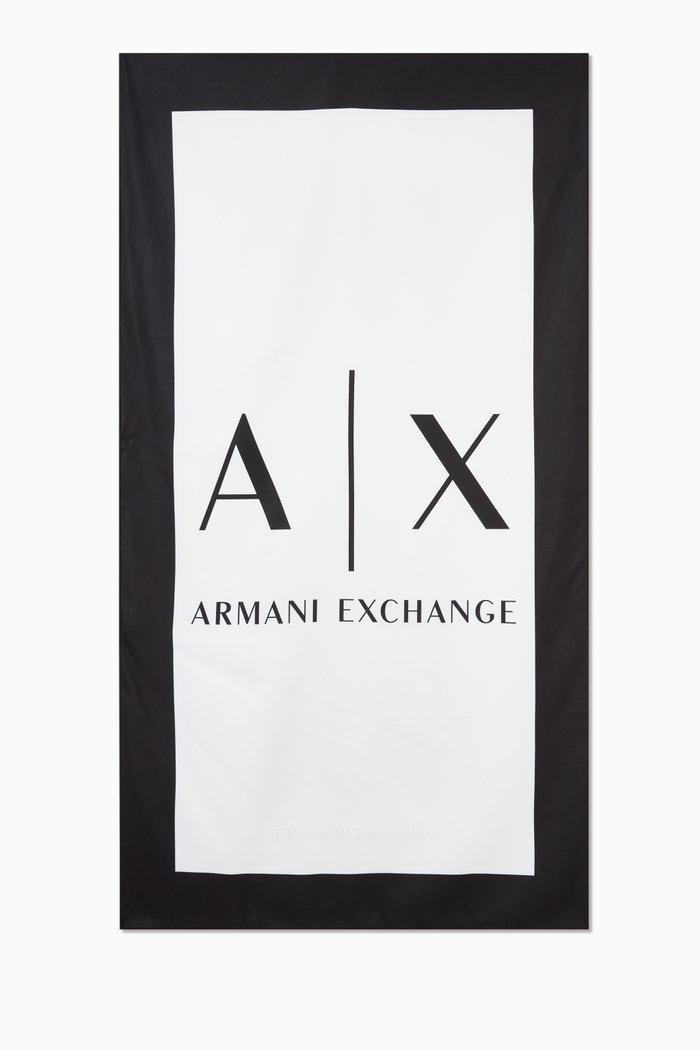 

AX Logo Towel, White