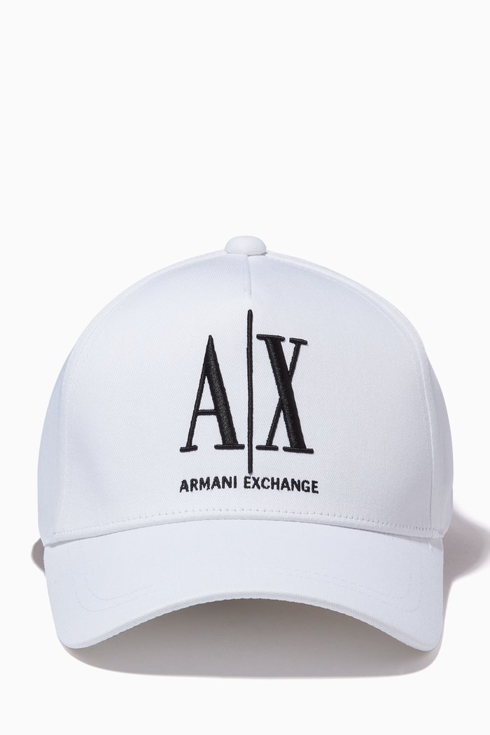 Logo Baseball Cap in Twill, White