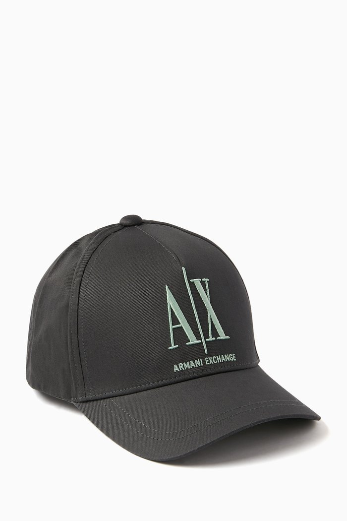 

Icon AX Logo Baseball Cap in Cotton Twill, Grey