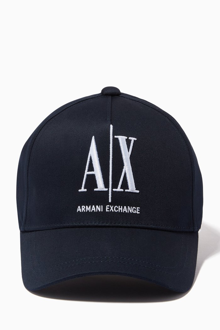 Logo Baseball Cap in Twill, Blue