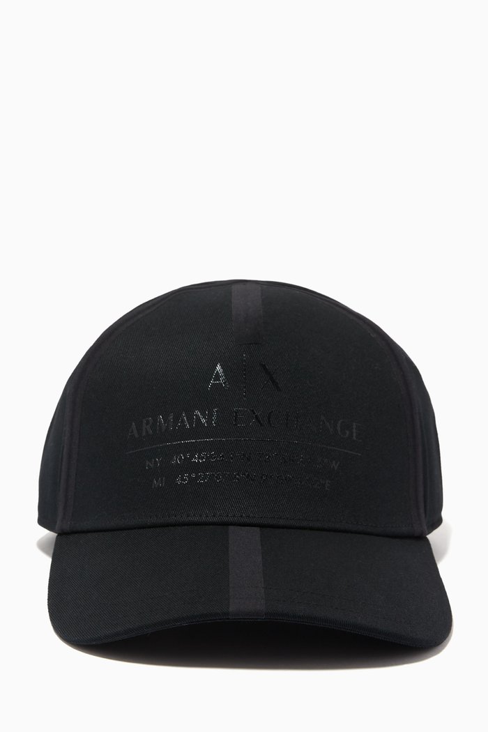 

Tape Logo Cap in Cotton Twill, Black
