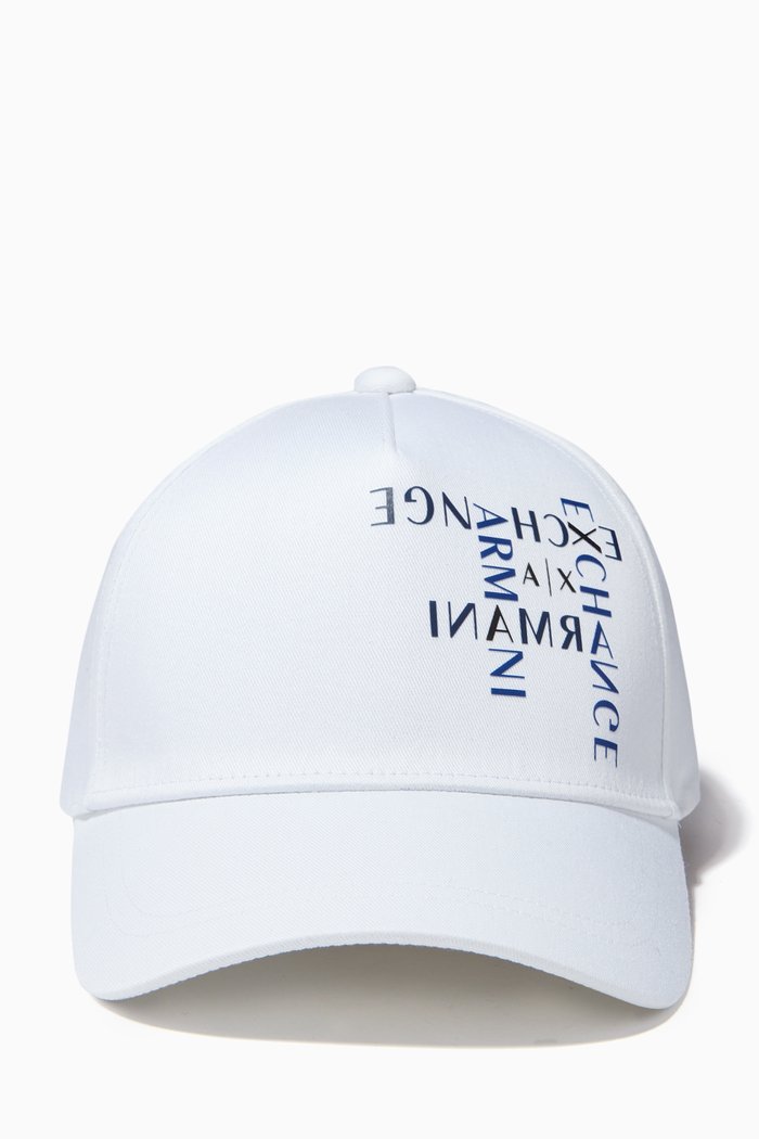 

Logo Cap in Gabardine, White