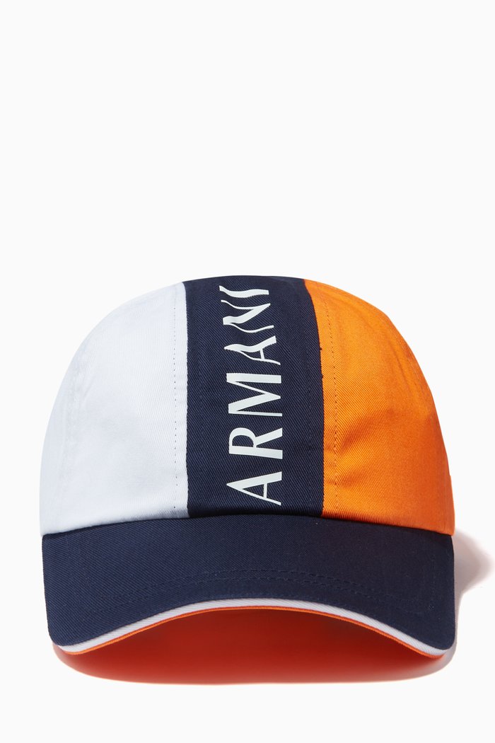 

AX Colour-block Logo Cap in Twill, Multicolour