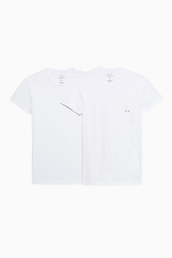 

Logo Cotton Basic T-shirt, Set of 2, White