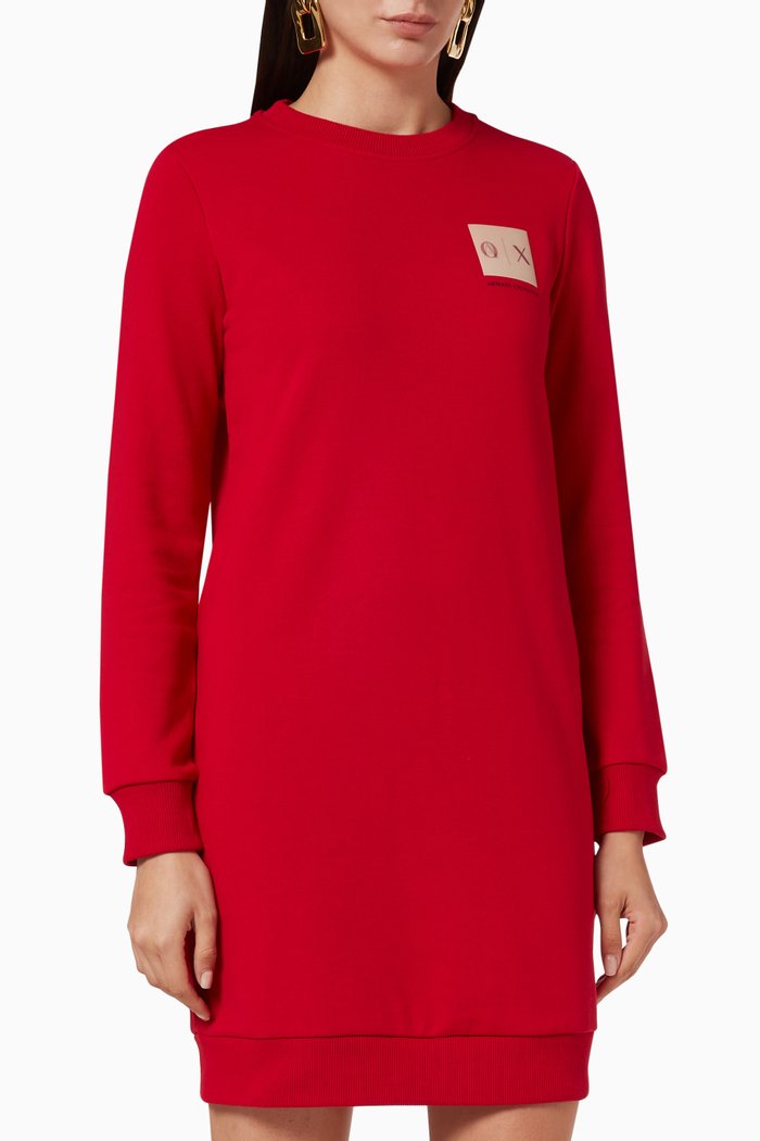 

Chinese New Year French Terry Sweater Dress, Red