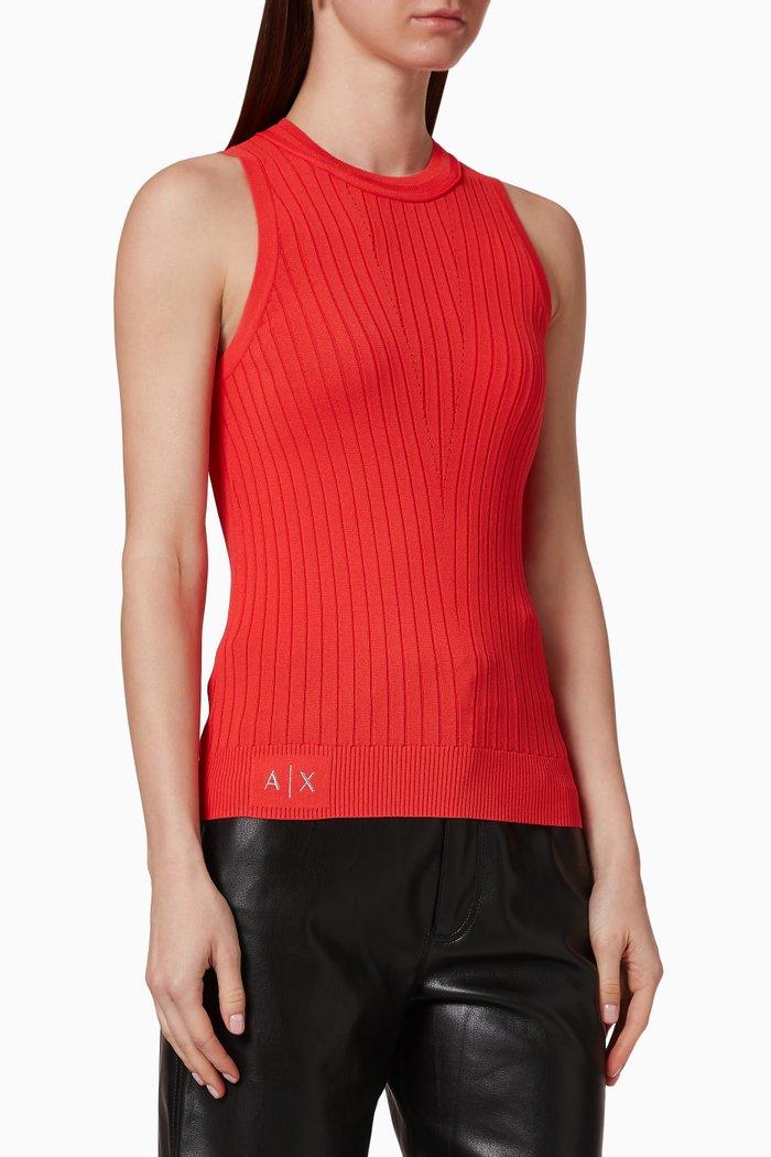 

Viscose Knit Tank Top, Red