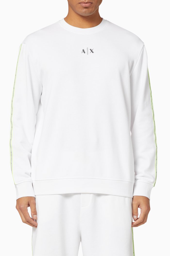 

Neon Logo Fleece Jersey Sweatshirt, White