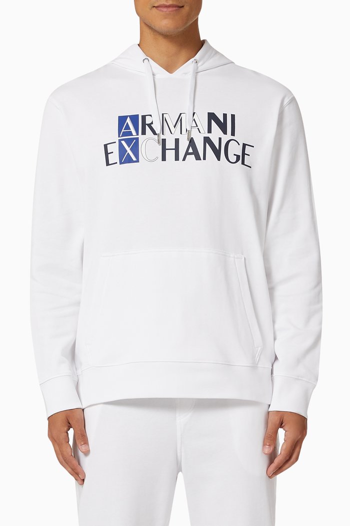

AX Colour Block Hooded Sweatshirt, White