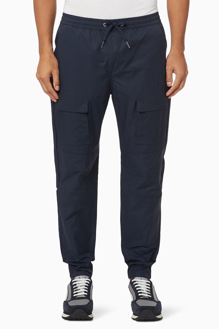 

Cotton Twill Cargo Pants, Blue