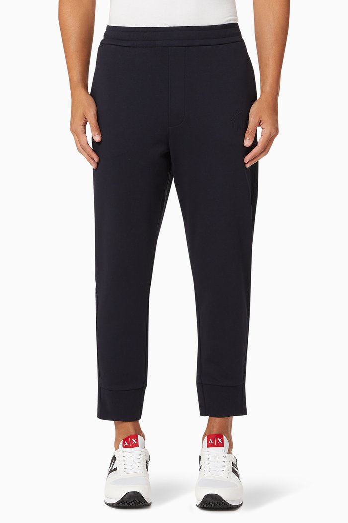

AX Circle Logo Jersey Joggers, Blue