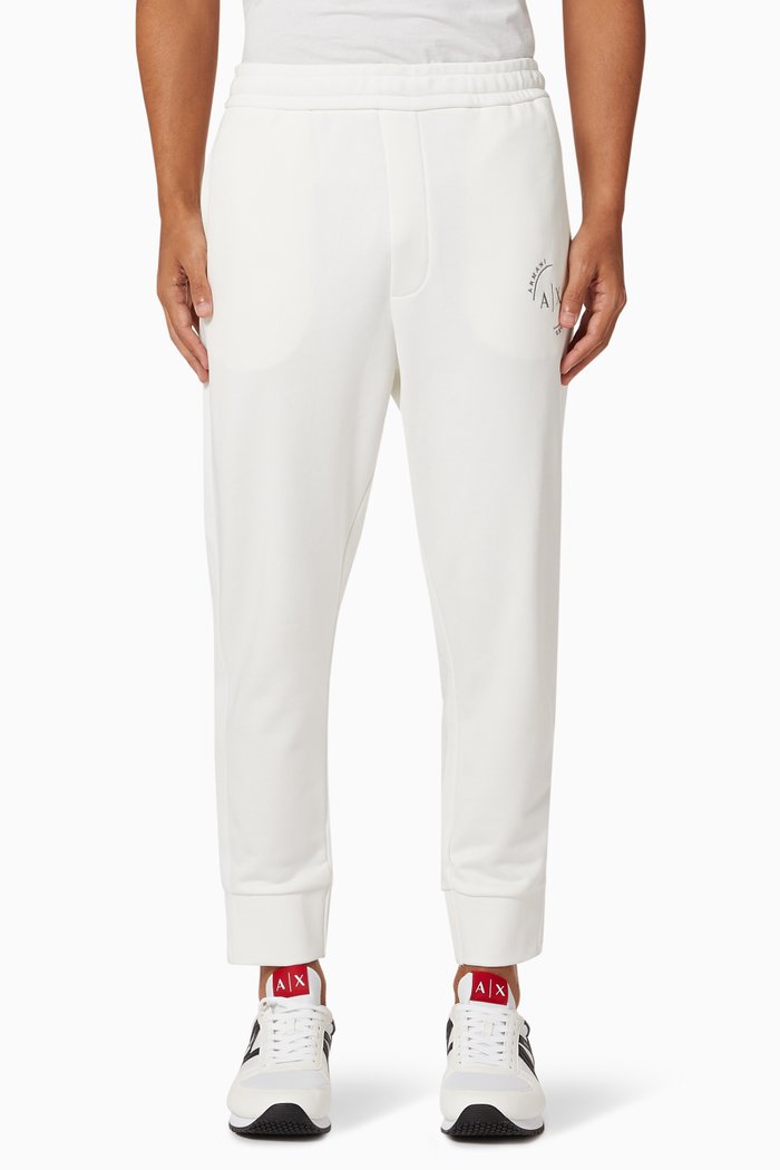 

AX Circle Logo Jersey Joggers, Neutral