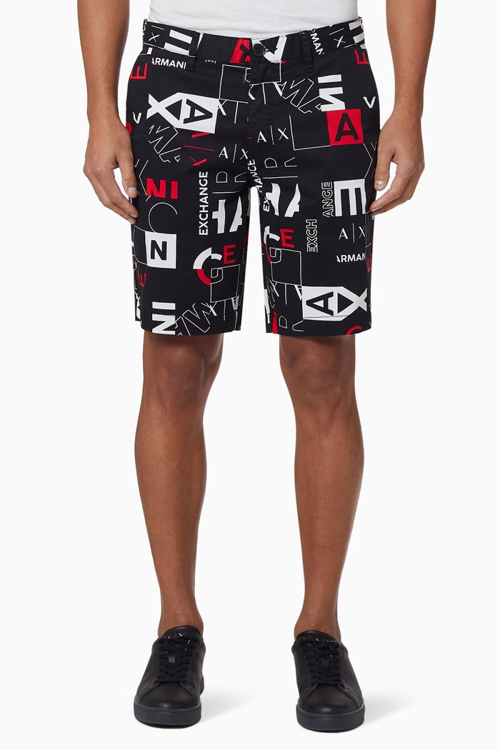 

Logo Cotton Twill Shorts, Multicolour
