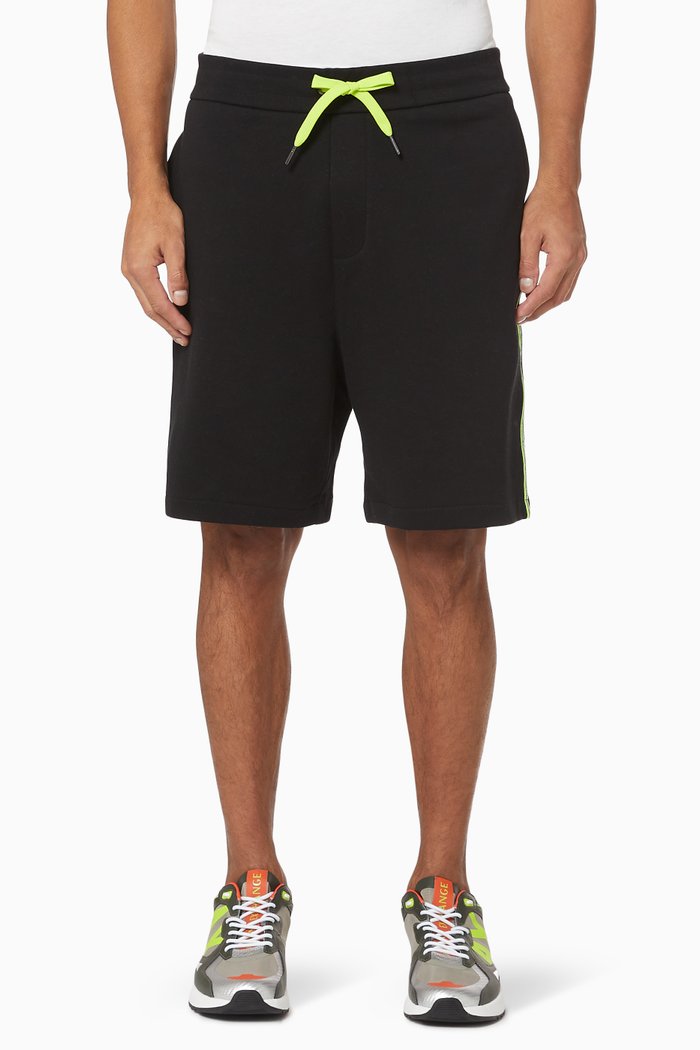 Neon Logo Jogger Shorts, Black