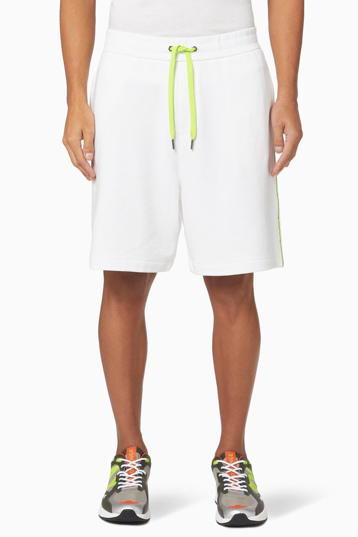 

Neon Logo Jogging Shorts, White