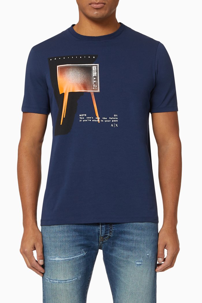 

Retro TV Jersey T-shirt, Black
