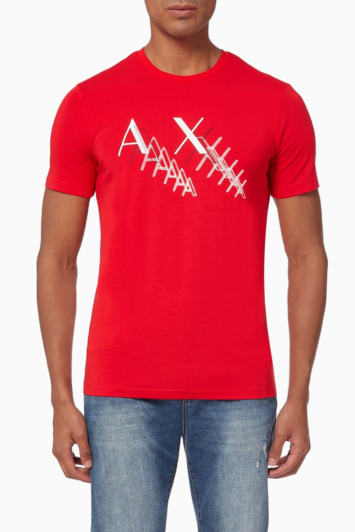 

Exploded Logo Jersey T-shirt, Red