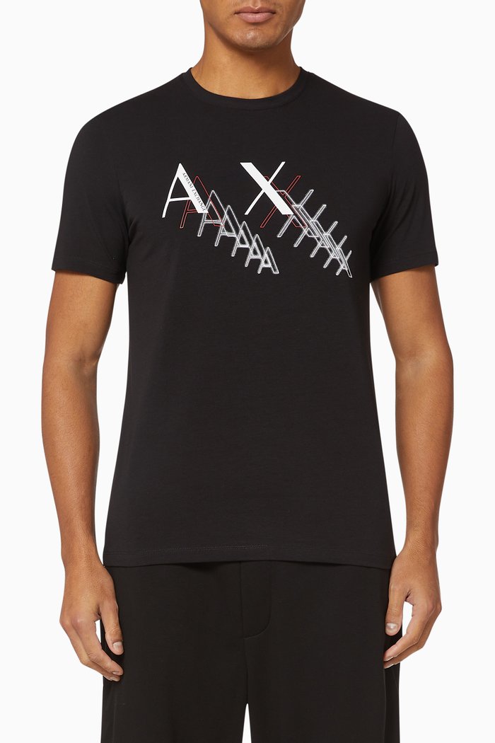 

Exploded Logo Jersey T-shirt, Black