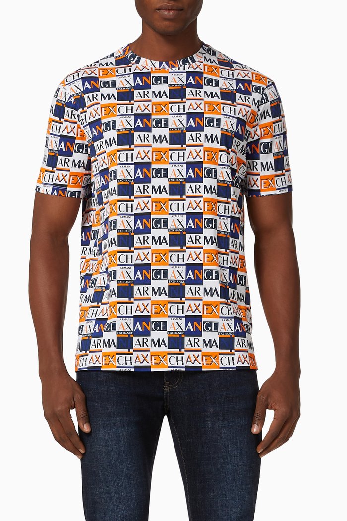 

AX Logo Cotton T-shirt, Multicolour