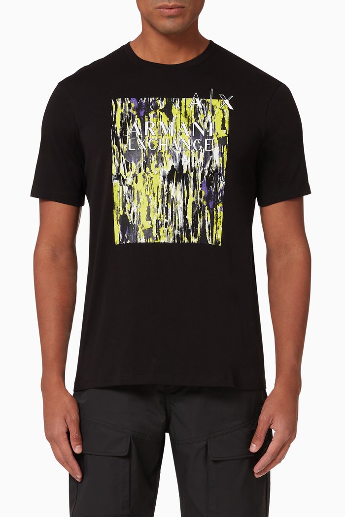 

Nature Reclaim Print Cotton T-Shirt, Black