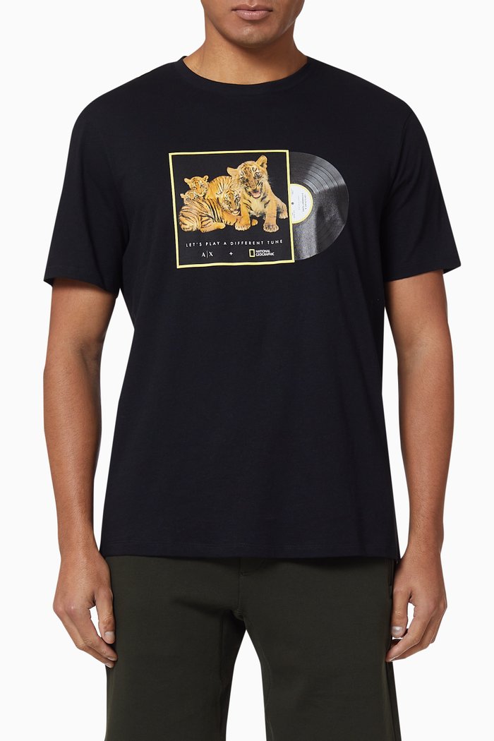 

x National Geographic Organic Cotton T-shirt, Black