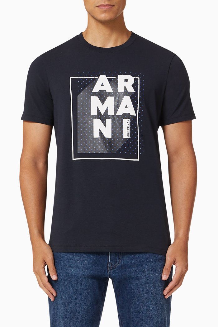 AX Dot Logo Jersey T-shirt, Blue