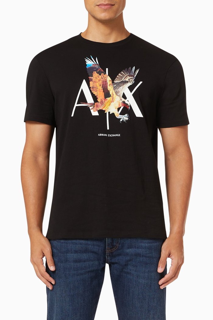 

AX Eagle Jersey T-shirt, Black