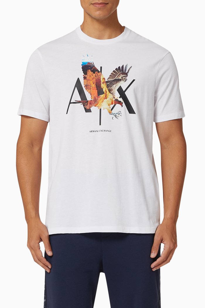 

AX Eagle Jersey T-shirt, White