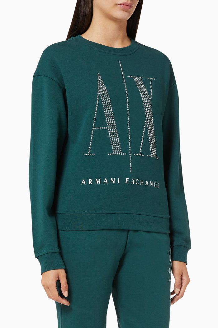 

Icon Logo Cotton Sweatshirt, Green