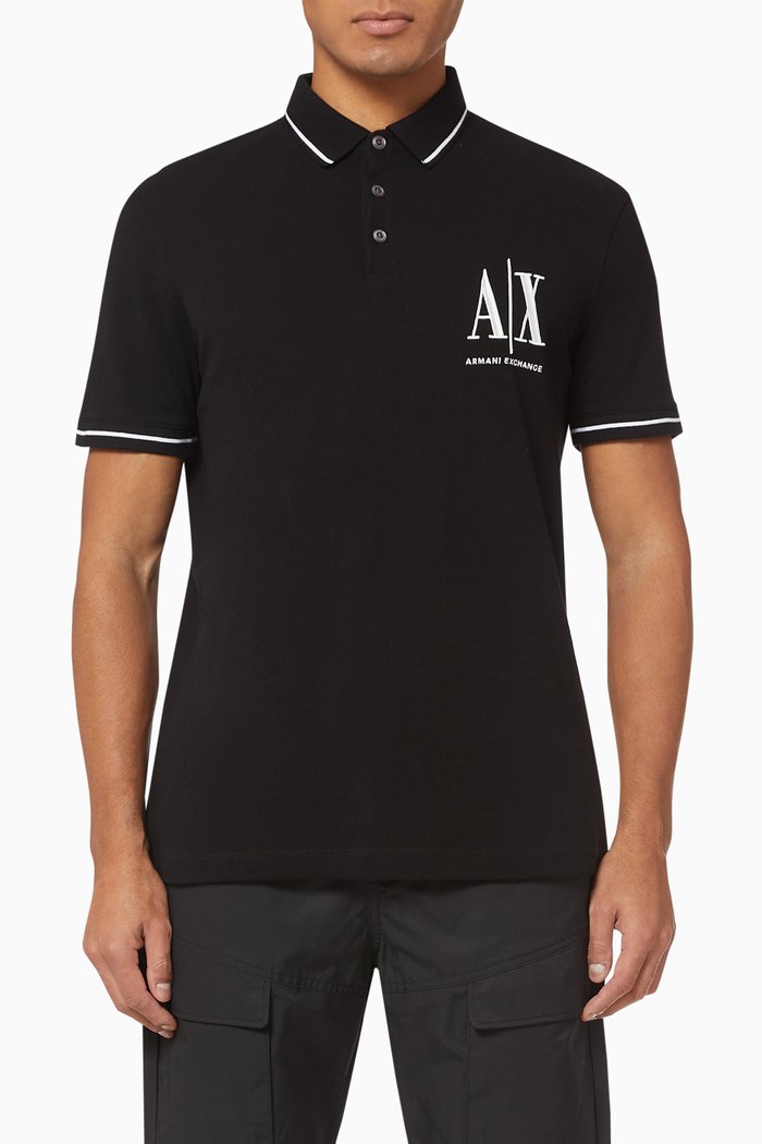 

Icon Logo Polo T-shirt, Black