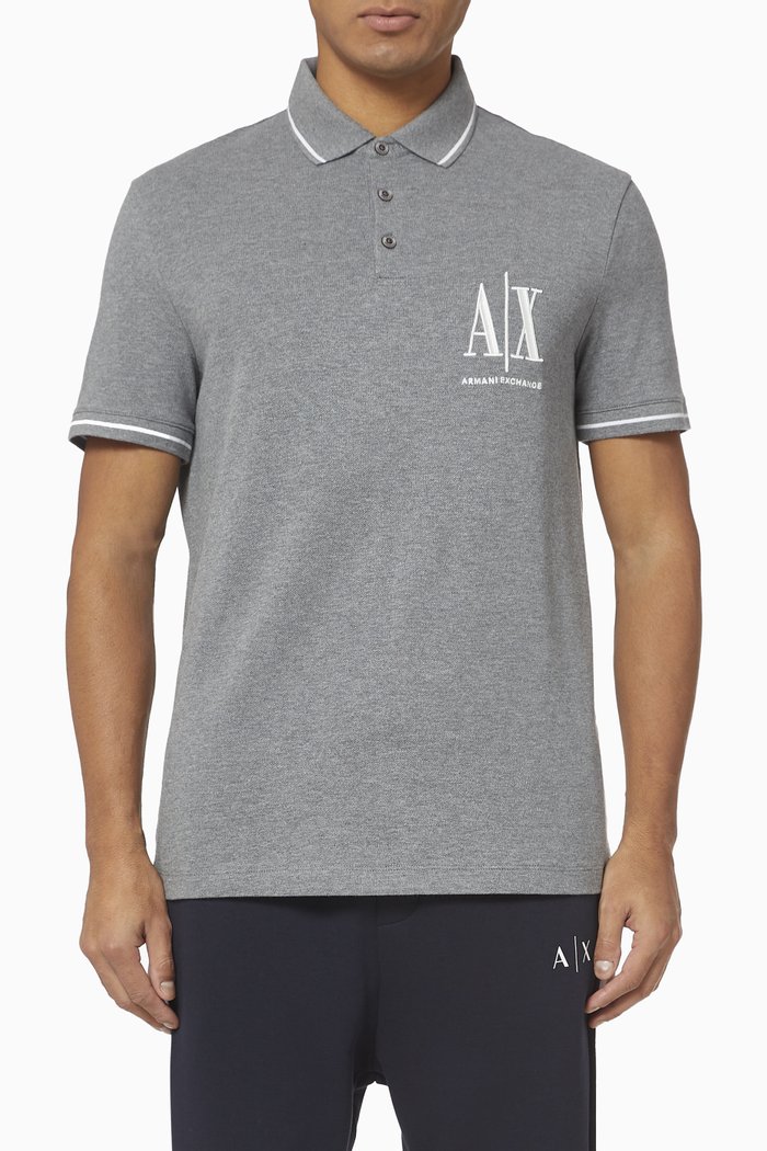 

Icon Logo Polo T-shirt, Grey