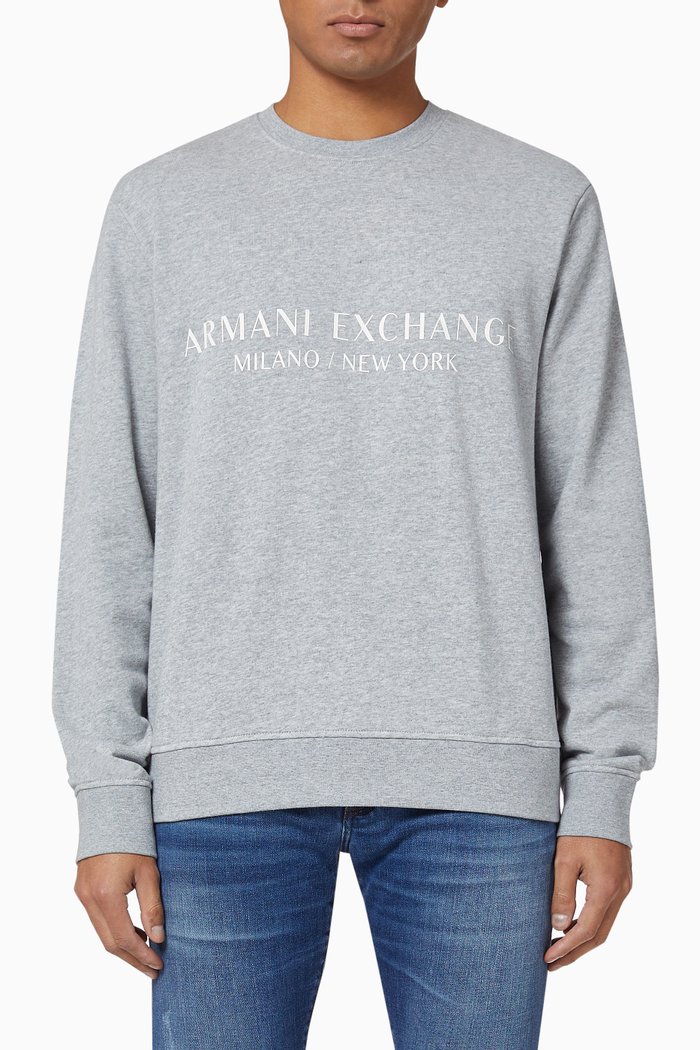 

Clean Logo Cotton Sweatshirt, Grey