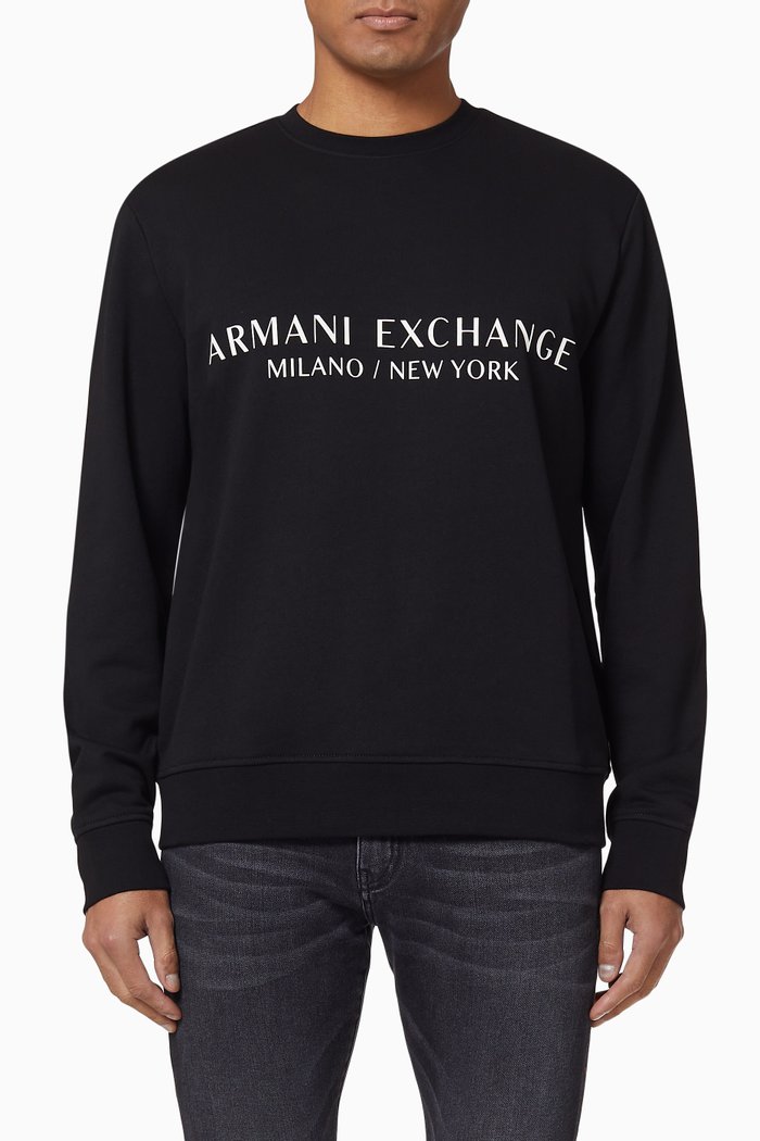 

Clean Logo Cotton Sweatshirt, Black