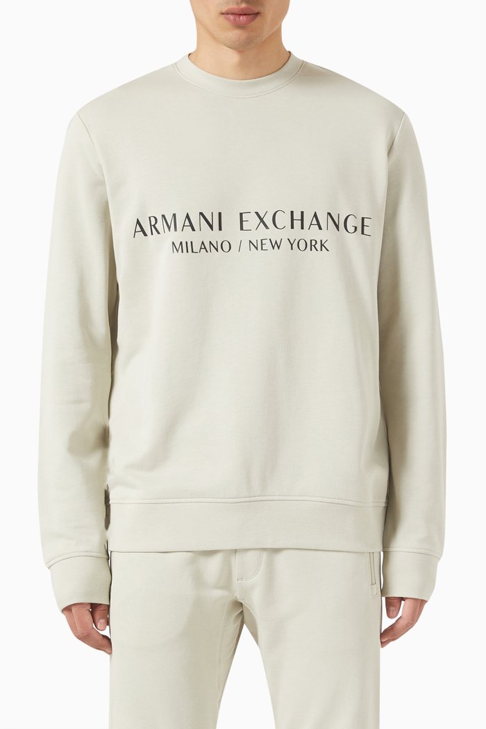 

Clean Logo Sweatshirt in Cotton, Neutral
